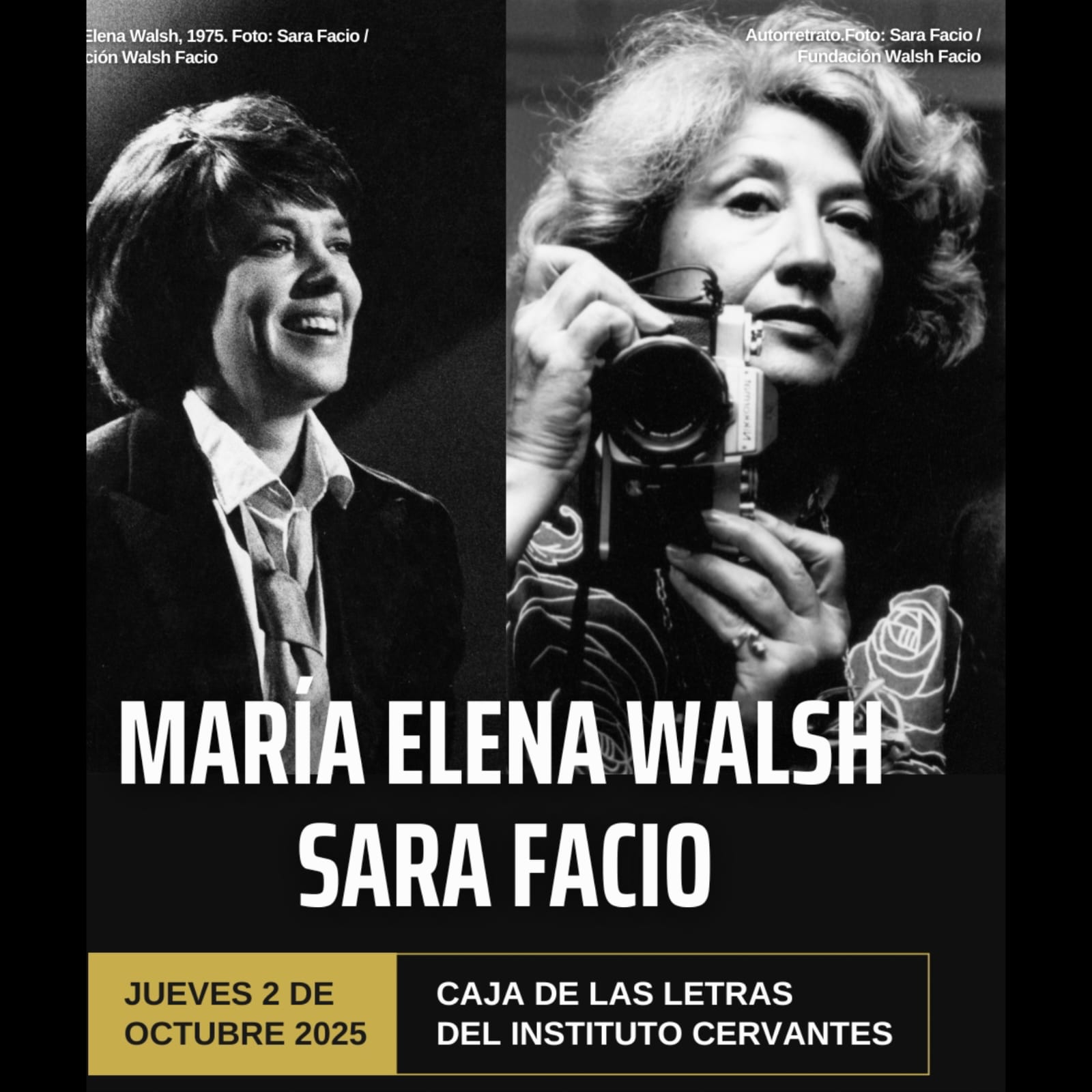 La Fundación Walsh–Facio depositó los legados de María Elena Walsh y Sara Facio en la Caja de las Letras del Instituto Cervantes: un homenaje que reúne documentos, fotografías y testimonios que reavivan su legado cultural.